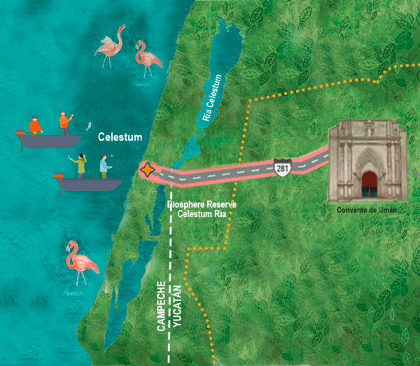 The mayan fishin train - celestum station