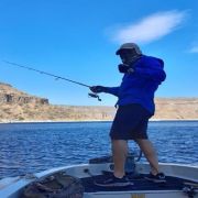 Enjoying a great bass fishing trip at Lake Zimapan