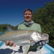 Fly fishing action in Tulum’s Boca Paila.