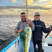 Incredible sunset experience fishing for Mahi Mahi at Ensenada de los Muertos